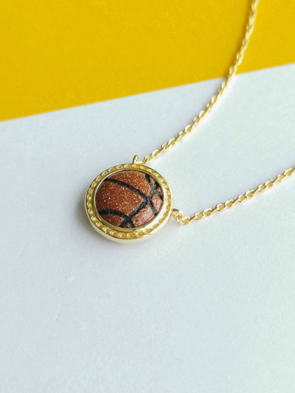 Basketball Gold Orange Goldstone Short Necklace by Kendra Scott - Picture 3 of 5